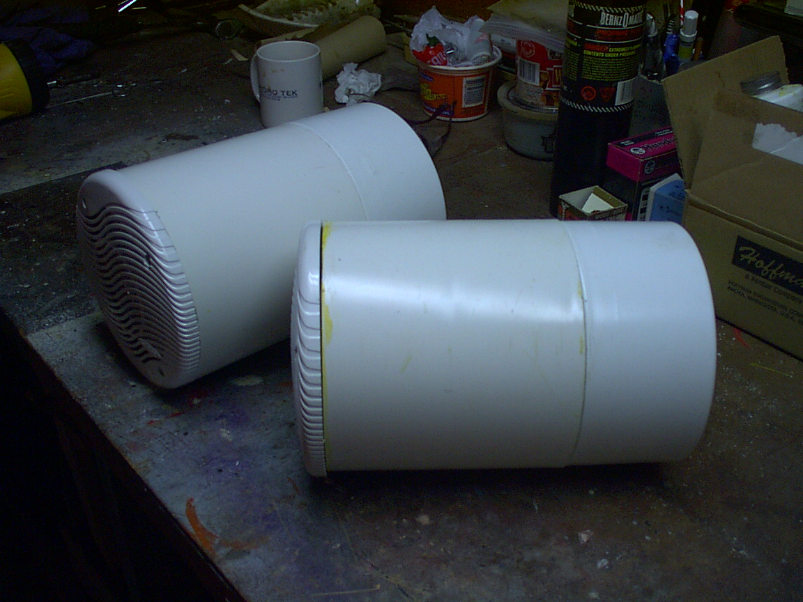 Wakeboarder Homemade tower speakers.