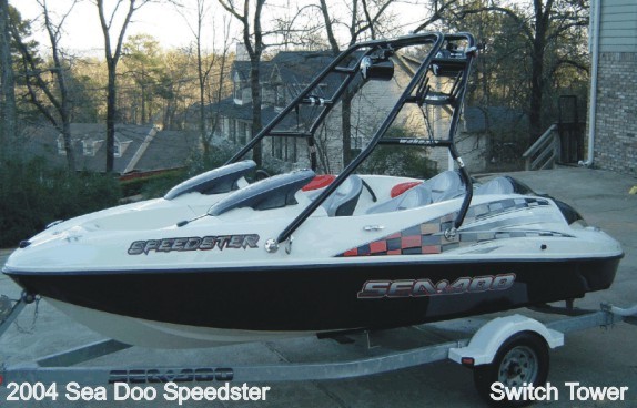 Wakeboarder Tower On A 16 Seadoo Speedster